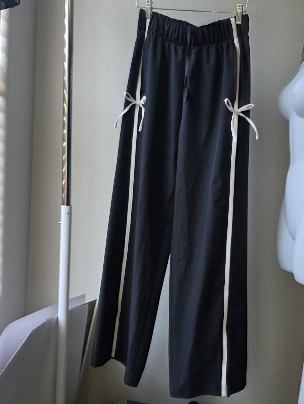 all in motion Black Elastic Waist Athletic Pants with Subtle Logo